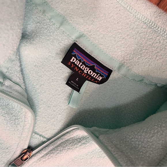 Patagonia Women’s Teal/Aqua Fleece Jacket- Large - Picture 2 of 7